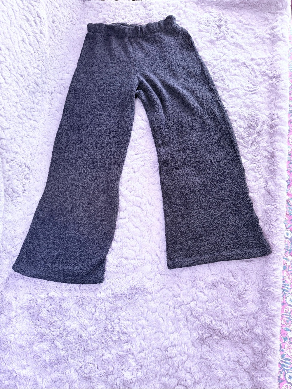 GAP | Navy Teddy Bear Fleece Wideleg Lounge Pants | Small